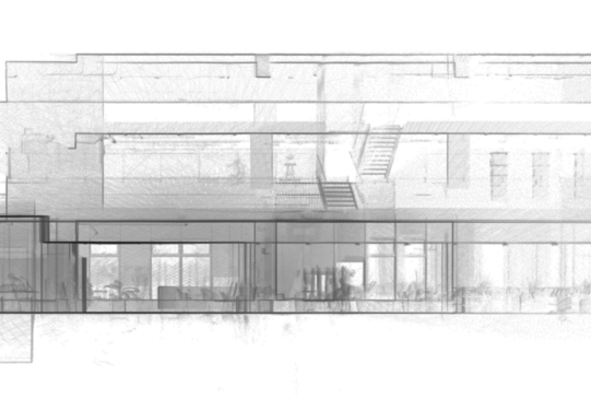 Architactual site plan derived from point cloud