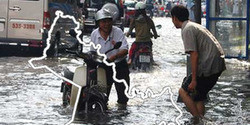 Überflutung in Ho Chi Minh City, Vietnam